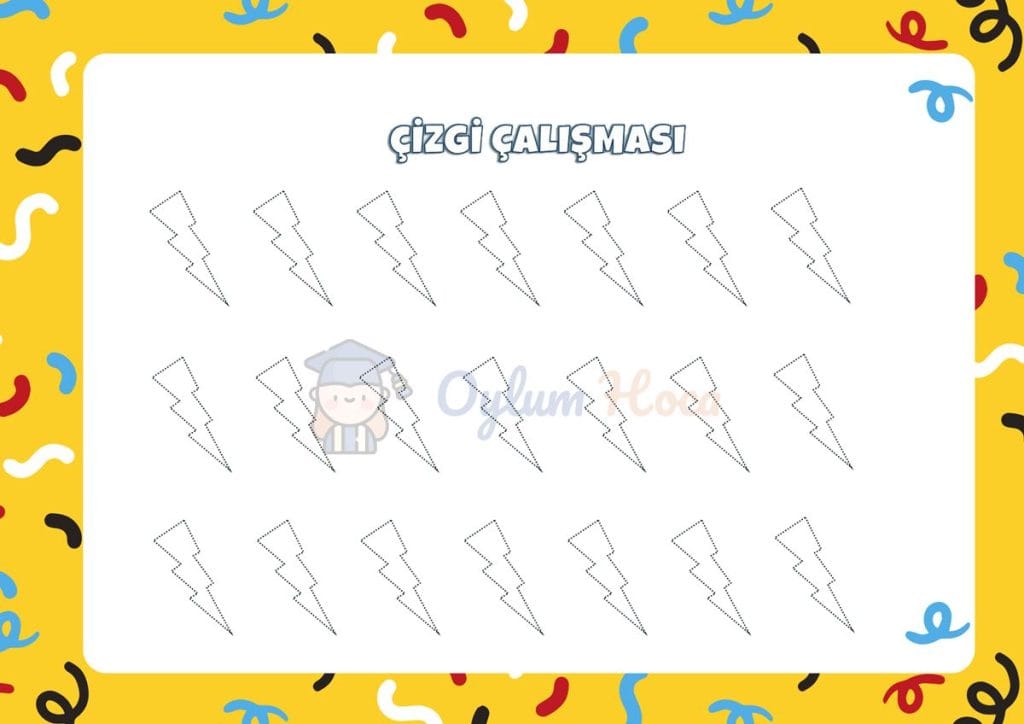 Şimşek Çizgi Çalışması 1 Şimşek Çizgi Çalışması