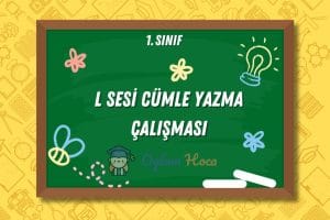 L Sesi Cümle Yazma Çalışması 15 L Sesi Cümle Yazma Çalışması