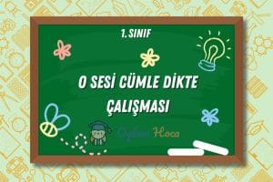 O Sesi Cümle Dikte Çalışması 3 O Sesi Cümle Dikte Çalışması