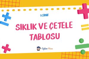 3. Sınıf Sıklık ve Çetele Tablosu