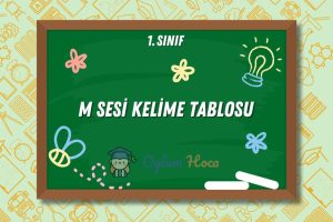 M Sesi Kelime Tablosu