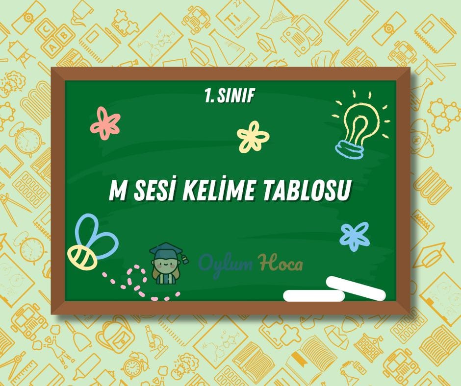 M Sesi Kelime Tablosu