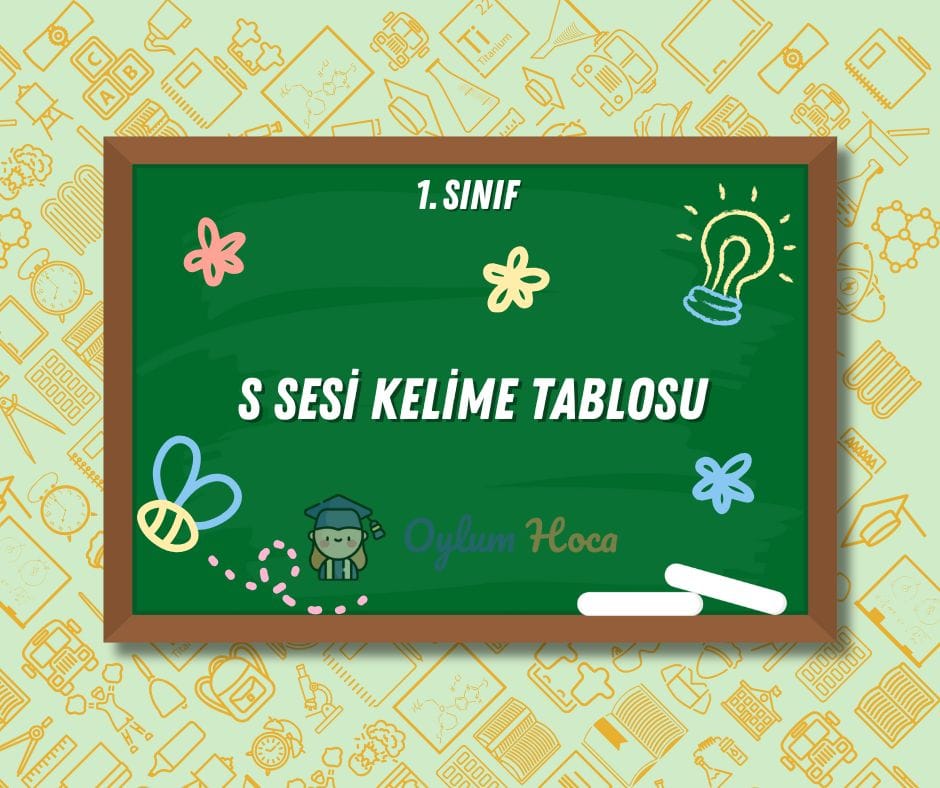 S Sesi Kelime Tablosu