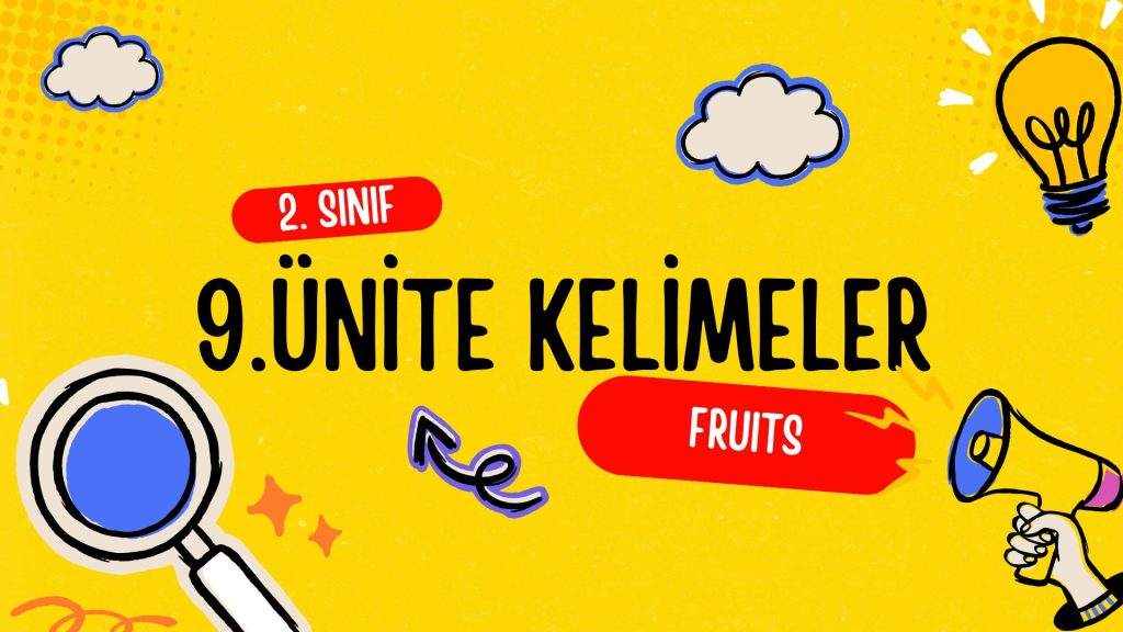 2. Sınıf İngilizce 9. Ünite Kelimeler 1 2. Sınıf İngilizce 9. Ünite Kelimeler