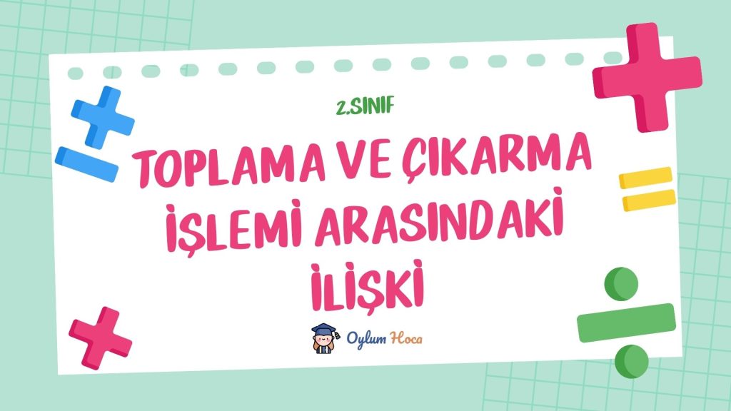 2. Sınıf Toplama ve Çıkarma İşlemi Arasındaki İlişki 1 2. Sınıf Toplama ve Çıkarma İşlemi Arasındaki İlişki