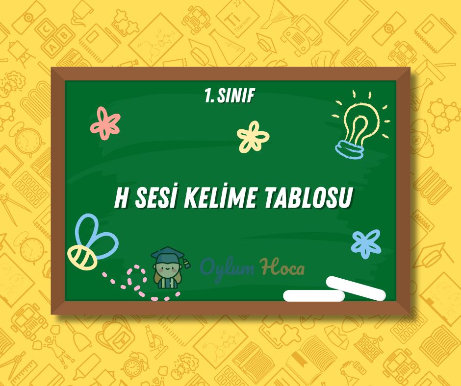 H Sesi Kelime Tablosu 1 H Sesi Kelime Tablosu