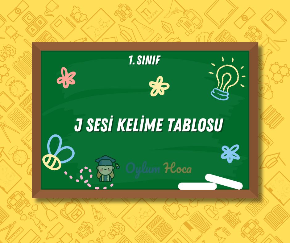 J Sesi Kelime Tablosu 1 J Sesi Kelime Tablosu