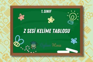 Z Sesi Kelime Tablosu 1 Z Sesi Kelime Tablosu