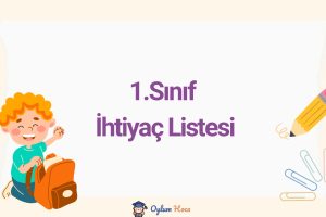 1. Sınıf İhtiyaç Listesi 9 1. Sınıf İhtiyaç Listesi